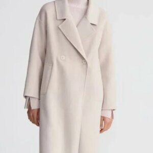 The Curated Cashmere London Coat in Bone